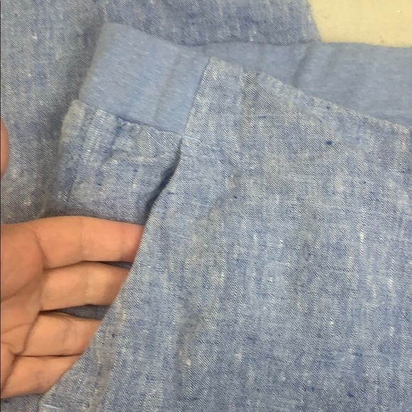 J Jill Love Linen Blue Ankle Pant SP - Picture 3 of 7